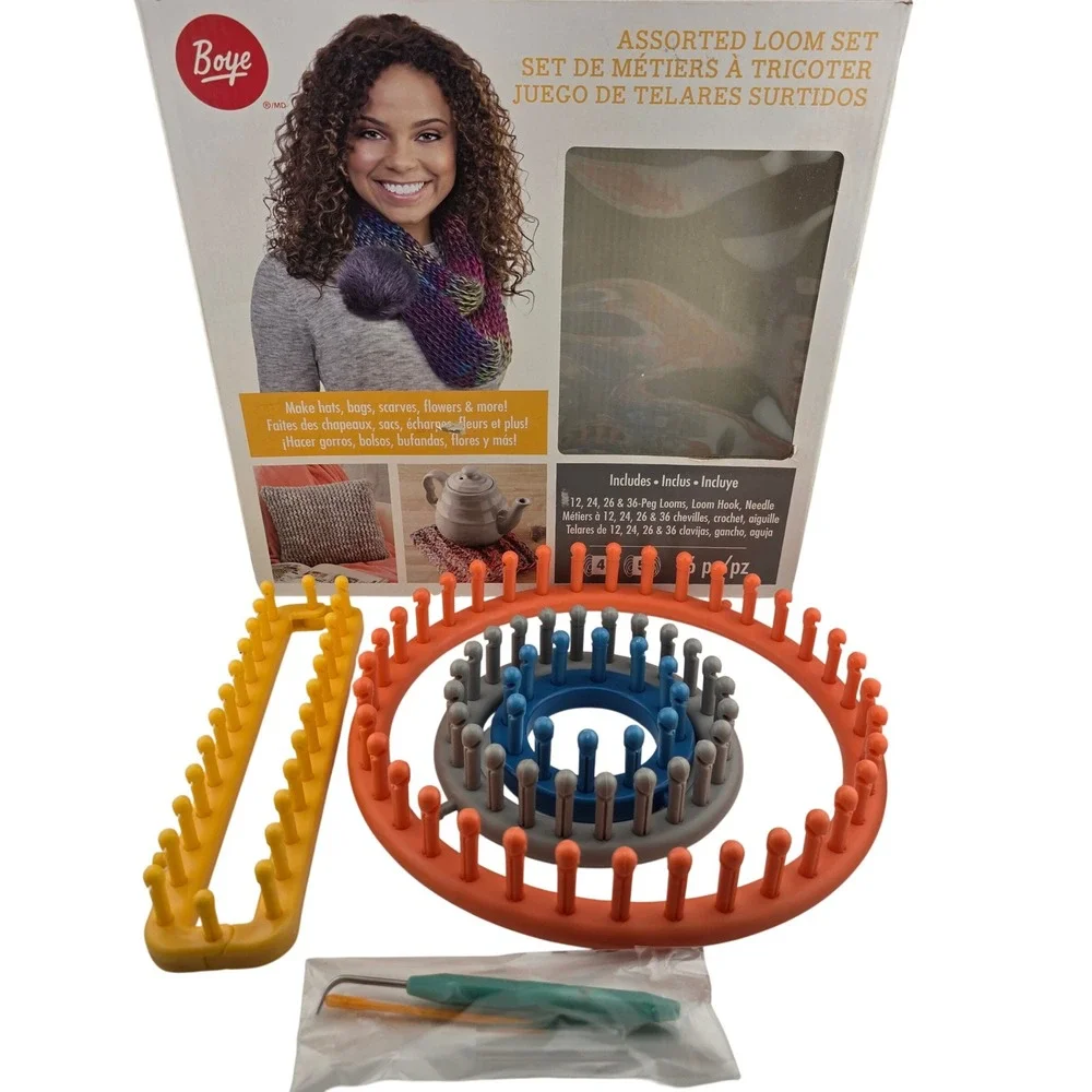 Boye Assorted Loom Set 6 Piece‎ Knitting Craft Kit Pre-Owned